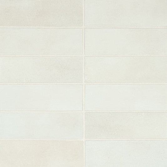 Bedrosians Celine White 2-in x 6-in Matte Porcelain Subway Floor and Wall Tile (5.33-sq. ft/ Carton)