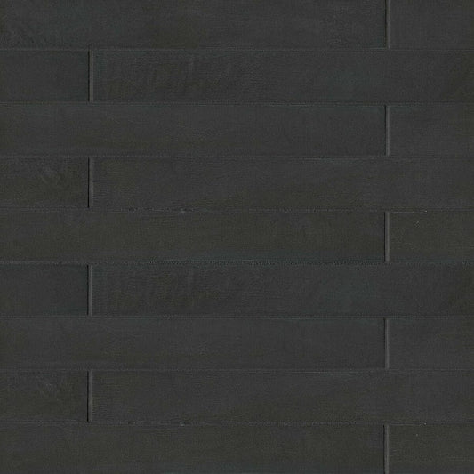 Bedrosians Allora Solid Black 3-in x 24-in Matte Porcelain Patterned Floor and Wall Tile (10.66-sq. ft/ Carton)