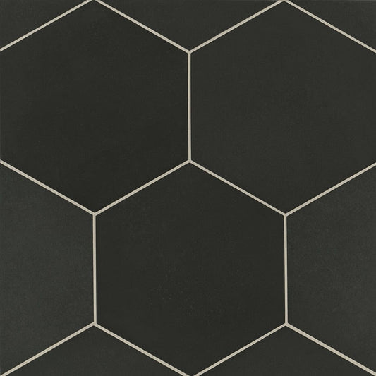 Bedrosians Makoto Kuroi Black 10-in x 11-in Matte Porcelain Floor and Wall Tile (10.76-sq. ft/Carton)