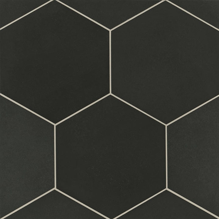 Bedrosians Makoto Kuroi Black 10-in x 11-in Matte Porcelain Floor and Wall Tile (10.76-sq. ft/Carton)