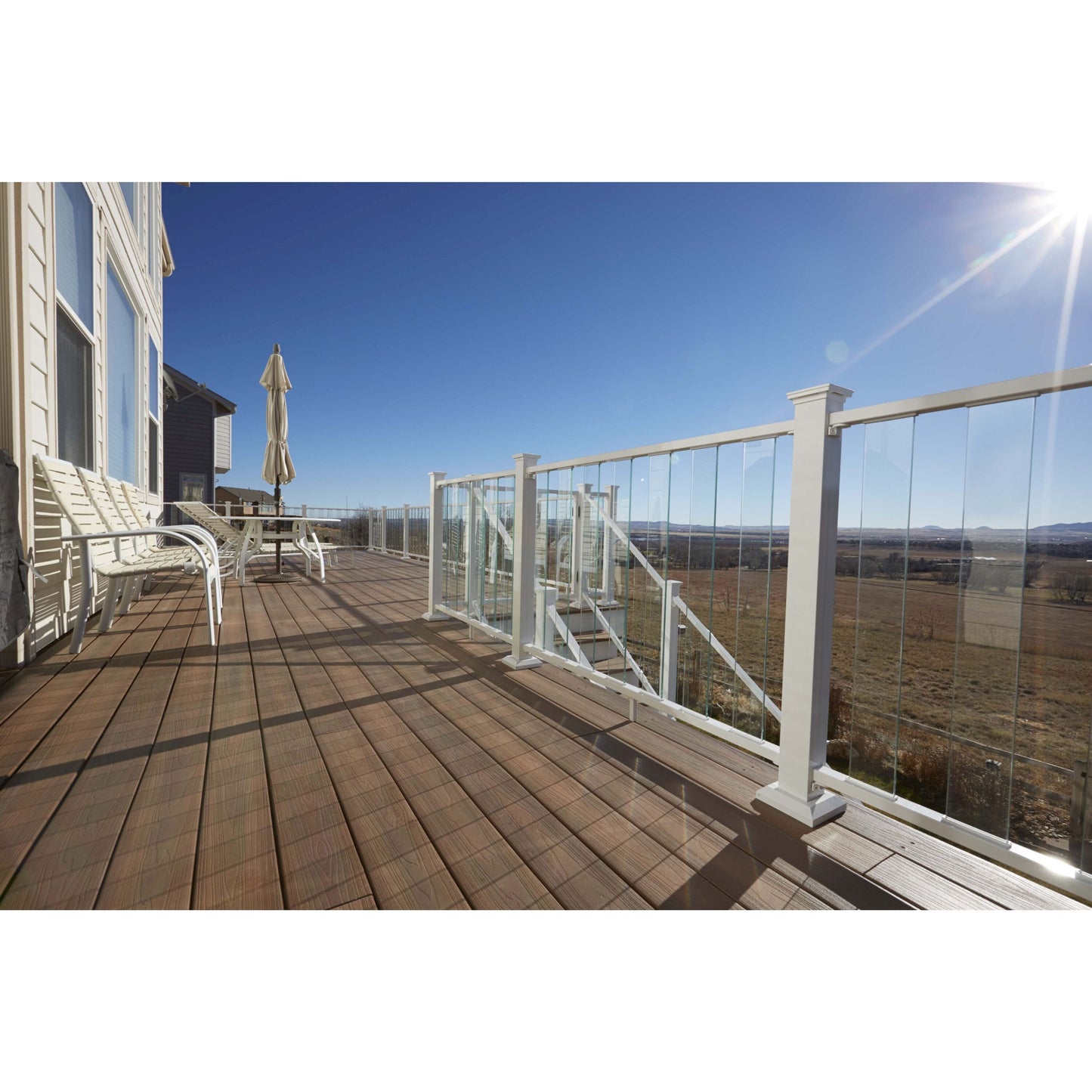 Fortress Building Products 1/4-in x 3-3/4-in x 26-in Pure View Clear Flat Deck Baluster (5-Pack)