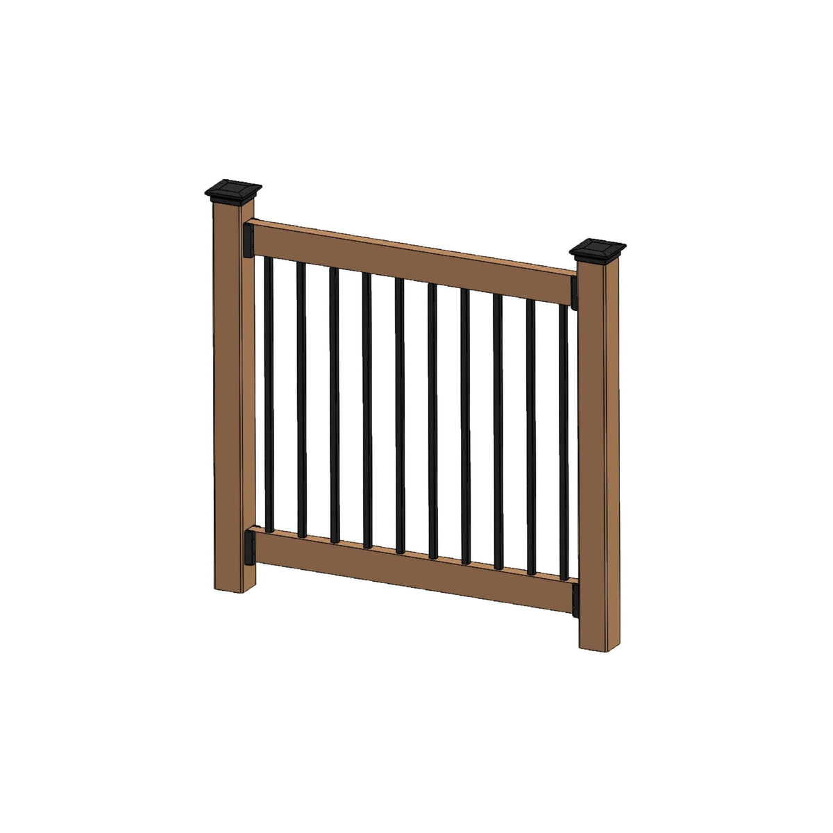 Fortress Building Products 3/4-in x 26-in Balusters Black Sand Metal Square Deck Baluster (10-Pack)