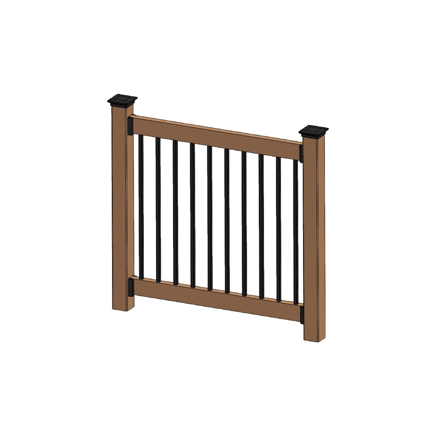 Fortress Building Products 3/4-in x 32-in Balusters Black Sand Metal Square Deck Baluster (10-Pack)