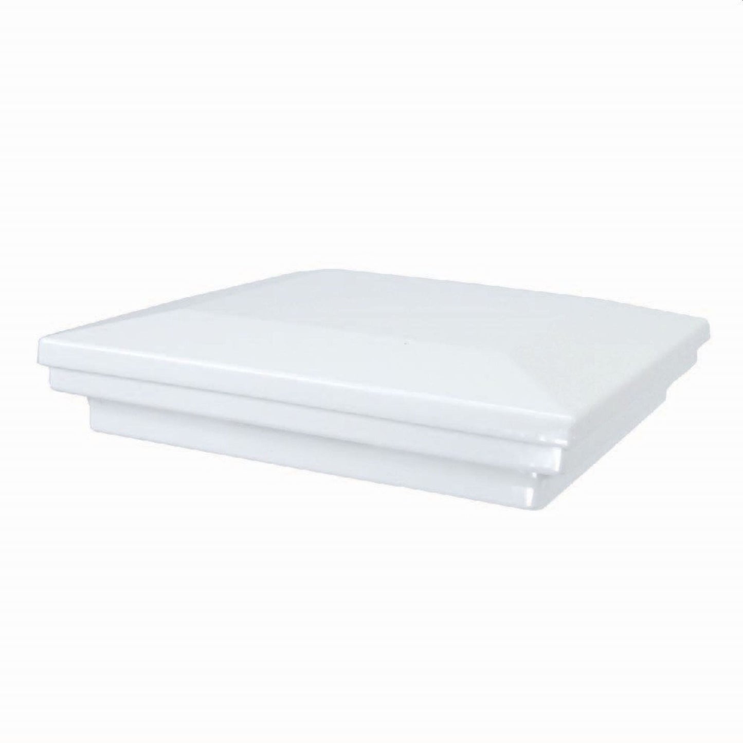 Fortress Building Products 6-in x 6-in Fortress Accents White Aluminum Deck Post Cap