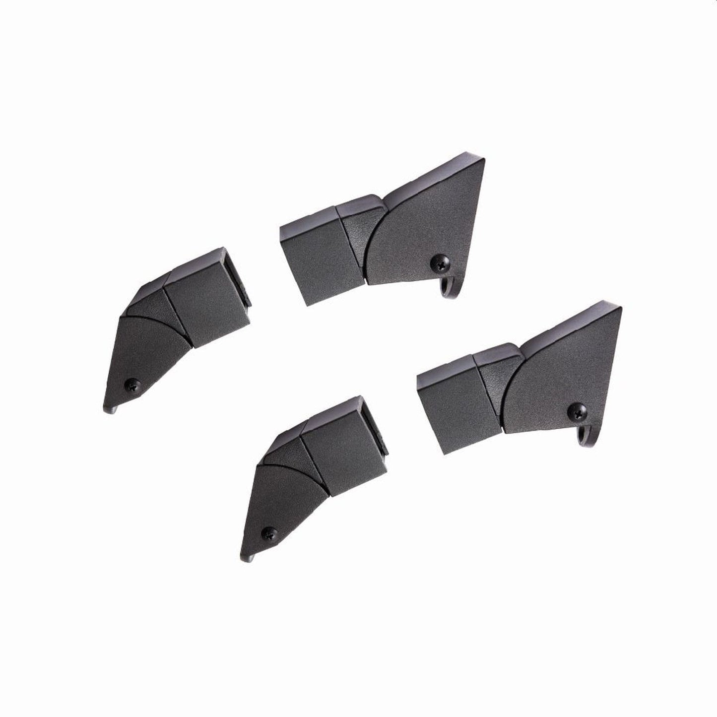 Fortress Building Products 7-in x 6.5-in Black Sand Steel Rail Bracket (4-Pack)