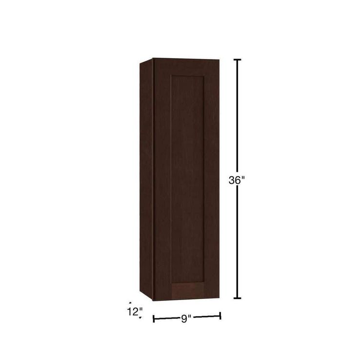 Home Decorators Collection Newport 9 in. W x 12 in. D x 36 in. H Assembled Plywood Wall Kitchen Cabinet in Manganite with Soft Close