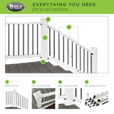 Trex Enhance 6-ft x 36-in Classic White Composite Deck Stair Rail Kit