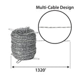 IRONRIDGE 1320-ft 12.5-Gauge Gray Galvanized Steel Barbless Wire Rolled Fencing