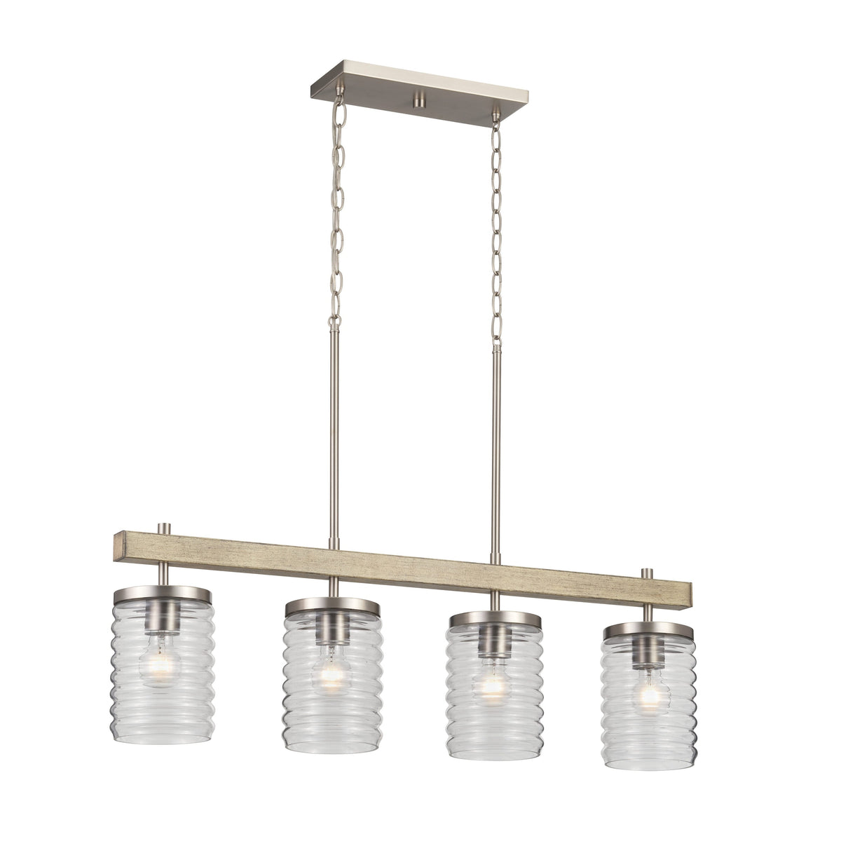 Kichler Maritime 4-Light Brushed Nickel Coastal Chandelier
