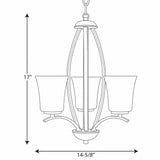 Progress Lighting Joy 3-Light Brushed Nickel Transitional Chandelier
