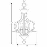Progress Lighting Trinity 2-Light Brushed Nickel Transitional Chandelier