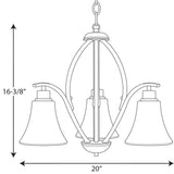Progress Lighting Joy 3-Light Brushed Nickel Traditional Chandelier