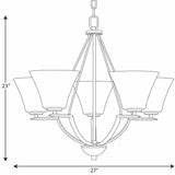Progress Lighting Bravo 5-Light Antique Bronze Transitional Chandelier