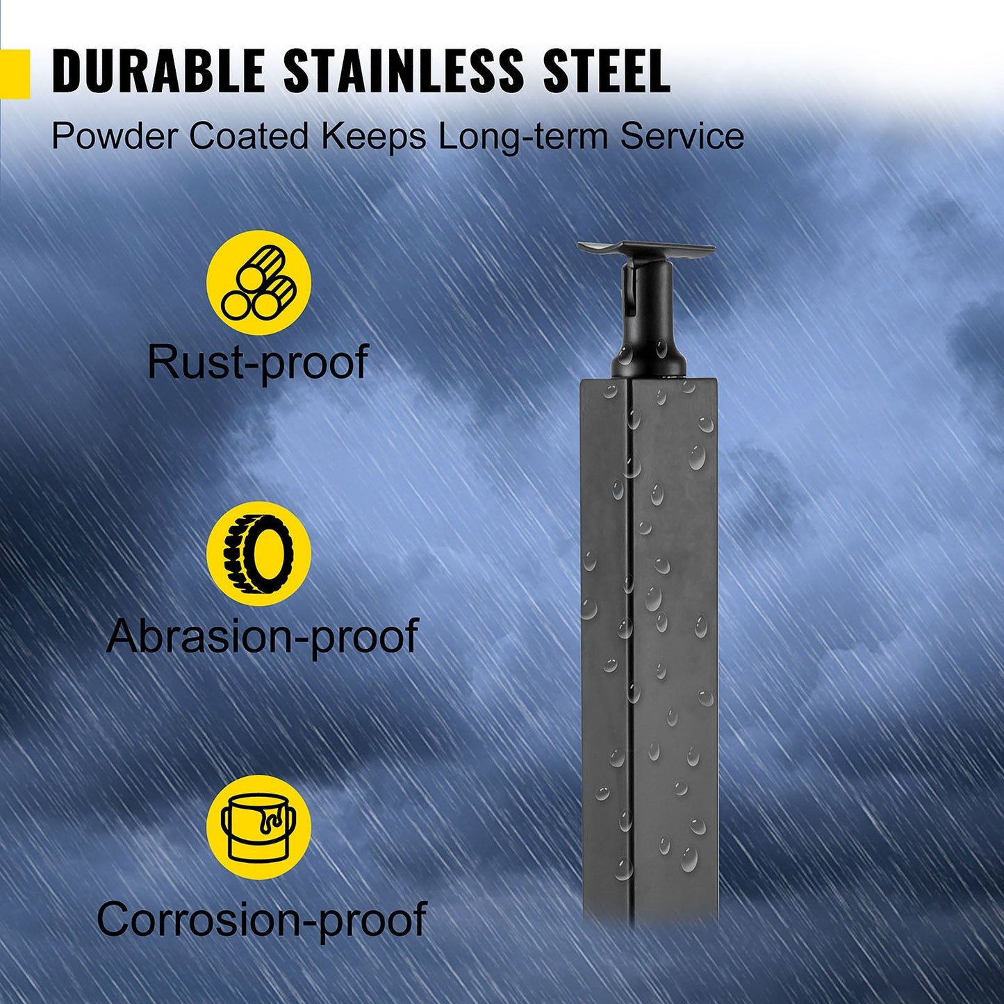 VEVOR railing post 3.5-ft x 1.97-in Stainless Steel Deck Stair Rail Kit