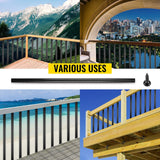 VEVOR 101 Pack Classic Composite Series 0.75-in x 0.05-in x 2-ft Black Aluminum Deck Post