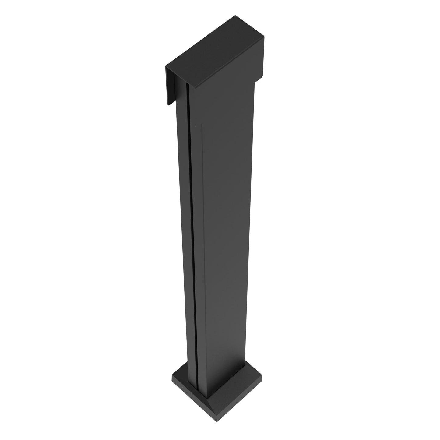 Barrette Outdoor Living Elevation 5.25-in x 4.81-in x 3-ft Matte Black Deck Line Post