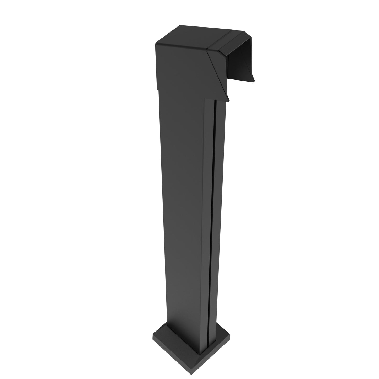 Barrette Outdoor Living Elevation 5.25-in x 4.81-in x 3-ft Matte Black Deck End Post