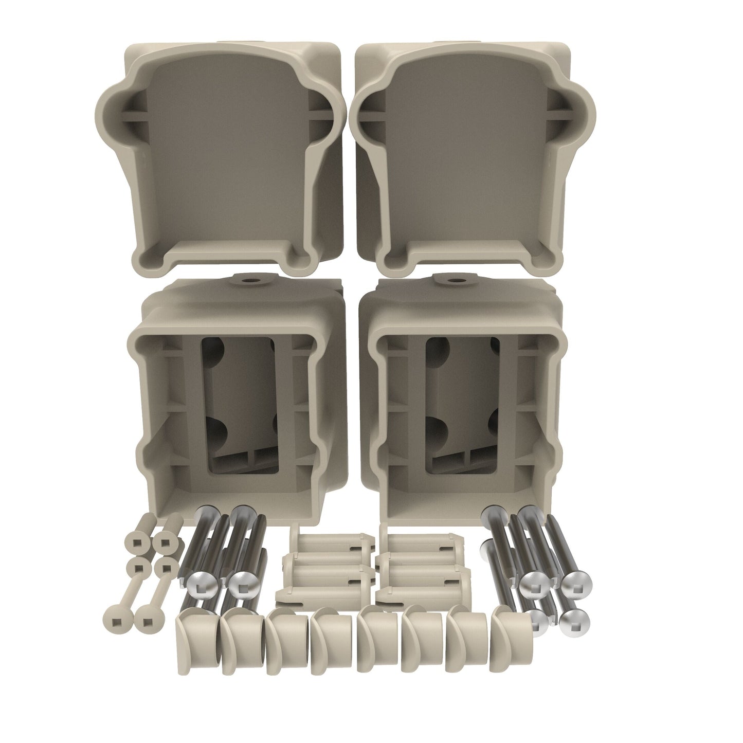 Freedom 7-in x 6.5-in Bella Premier Series Clay Vinyl Rail Bracket (4-Pack)