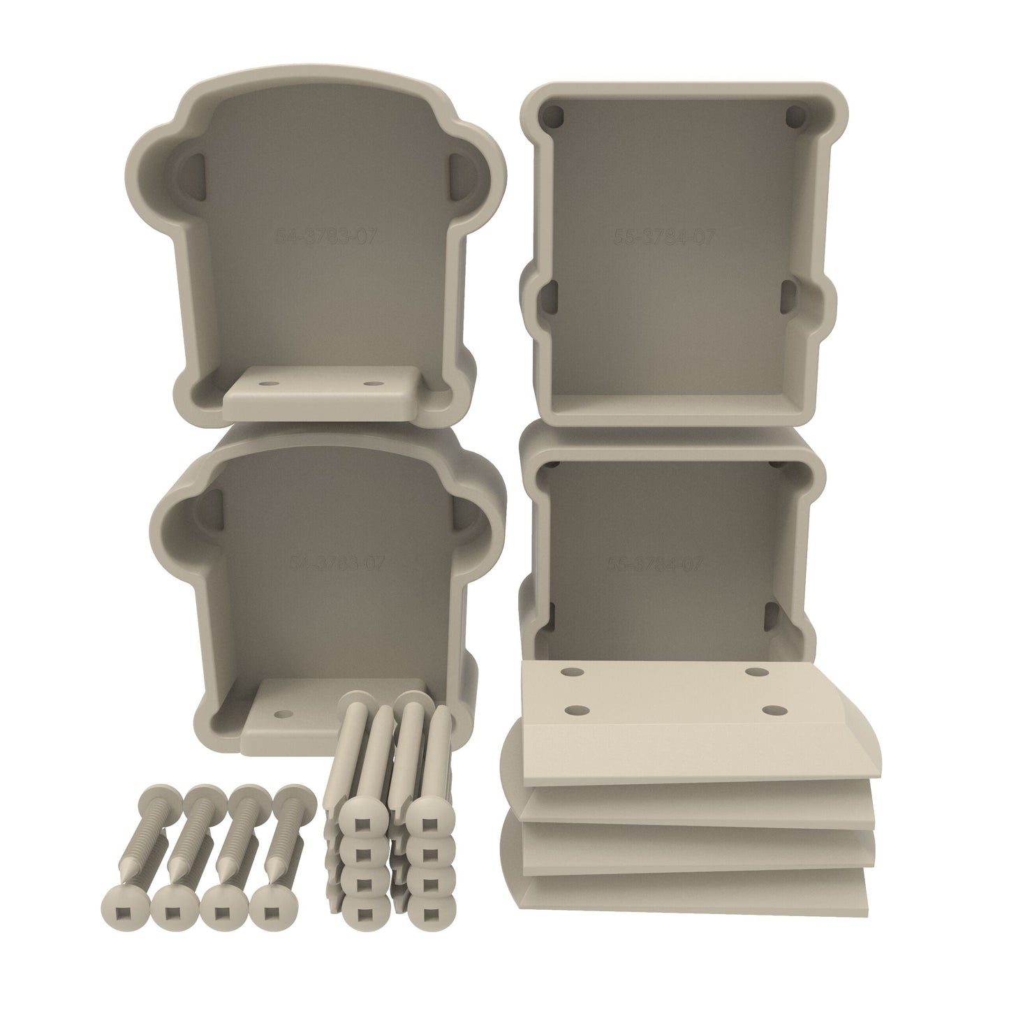 Freedom 7-in x 7-in Bella Premier Series Clay Vinyl Rail Bracket (4-Pack)