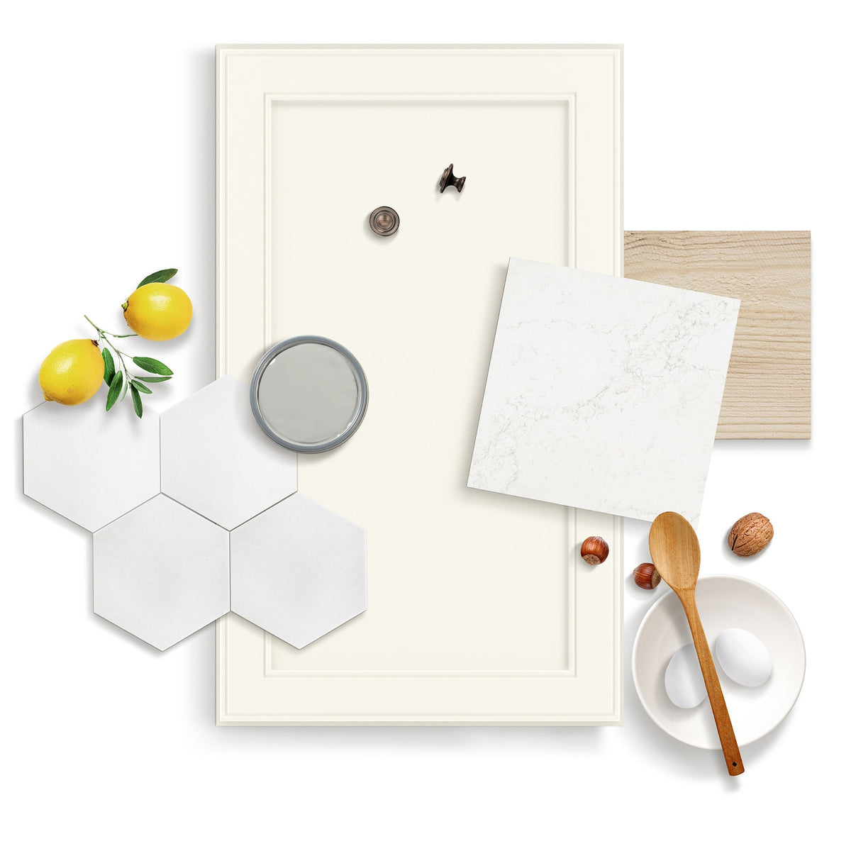 allen + roth McKeller 18-in W x 34.5-in H x 24-in D Linen 4-Drawer Base Fully Assembled Cabinet (Flat Panel Style)
