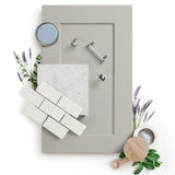 allen + roth Stonewall 21-in W x 34.5-in H x 24-in D Stone 1-Drawer Base Fully Assembled Cabinet (Flat Panel Shaker Style)