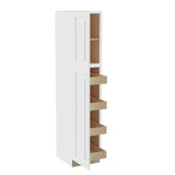 Home Decorators Collection Grayson 18 in. W x 24 in. D x 84 in. H Assembled Plywood Pantry Kitchen Cabinet in Pacific White with 4ROT Soft Close LH