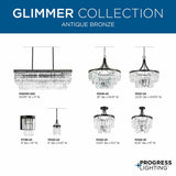 Progress Lighting Glimmer 4-Light Antique Bronze Linear Kitchen Island Pendant, 33.875-in W x 11-in H