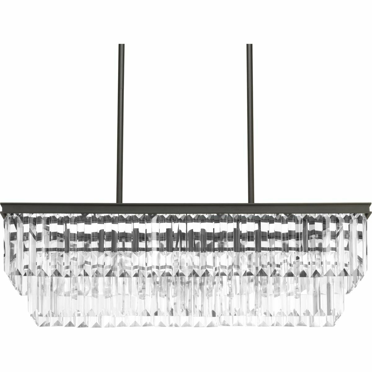 Progress Lighting Glimmer 4-Light Antique Bronze Linear Kitchen Island Pendant, 33.875-in W x 11-in H