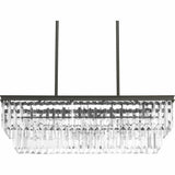 Progress Lighting Glimmer 4-Light Antique Bronze Linear Kitchen Island Pendant, 33.875-in W x 11-in H
