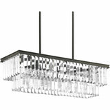 Progress Lighting Glimmer 4-Light Antique Bronze Linear Kitchen Island Pendant, 33.875-in W x 11-in H