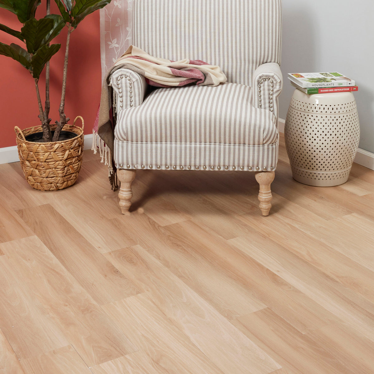 Lucida USA BaseCore Honey Brown 12-mil x 6-in W x 36-in L Waterproof Peel and Stick Vinyl Plank Flooring (54-sq ft/ Carton)
