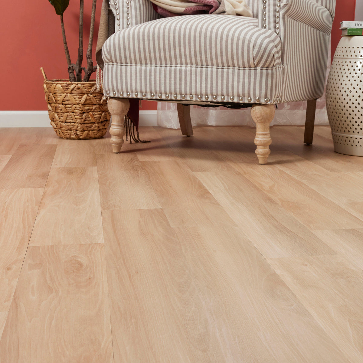 Lucida USA BaseCore Honey Brown 12-mil x 6-in W x 36-in L Waterproof Peel and Stick Vinyl Plank Flooring (54-sq ft/ Carton)