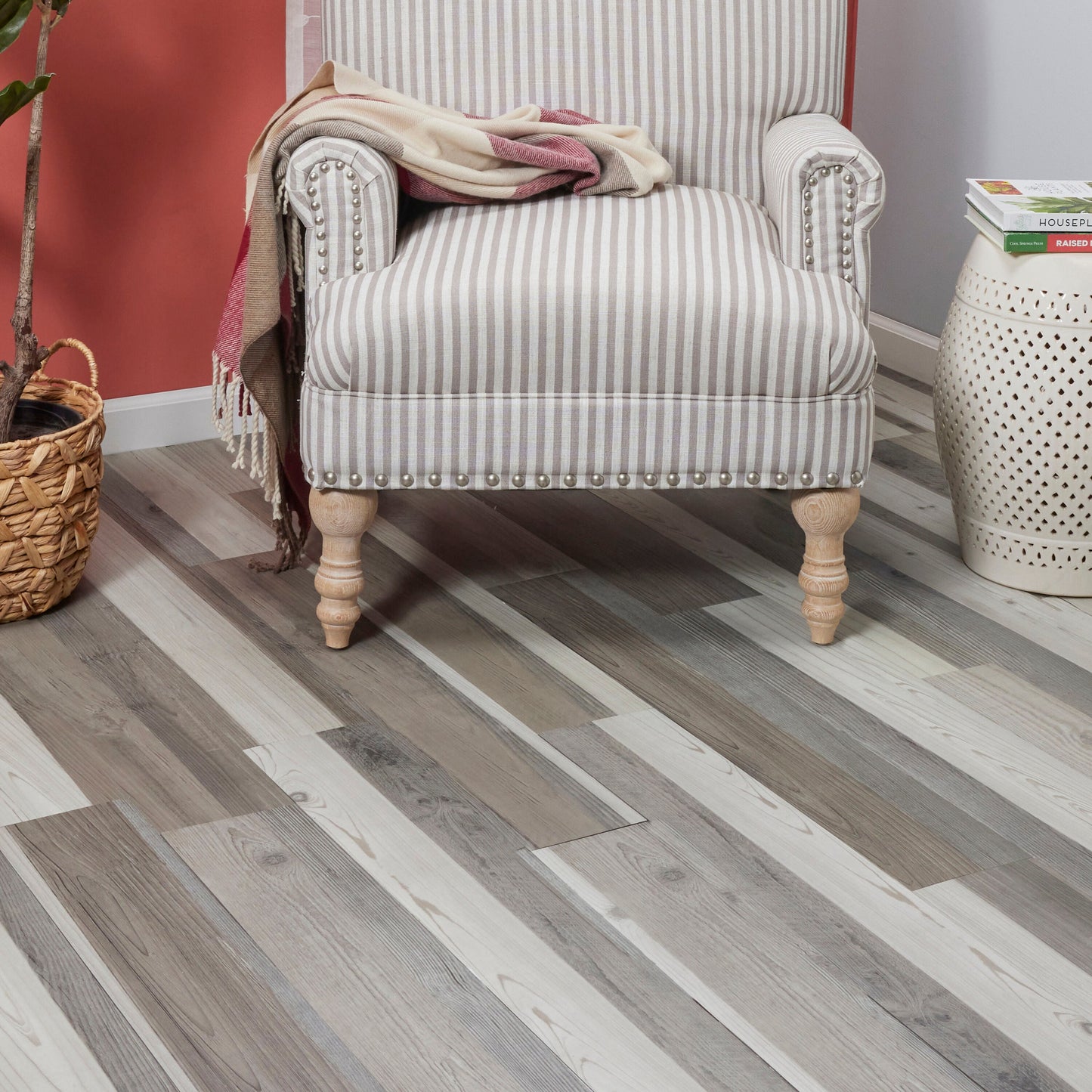 Lucida USA BaseCore Reclaimed 6-in W x 36-in L x 2-mm Waterproof Peel-and-Stick Luxury Vinyl Plank Flooring, 12-mil Wear Layer (54-sq ft Carton)