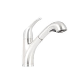 Project Source Stainless Steel PVD 1-Handle Deck-Mount Pull-Out Kitchen Faucet with Deck Plate