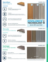 MoistureShield Meridian CoolDeck 1-in x 12-in x 12-ft Catalina Grooved Composite Deck Board