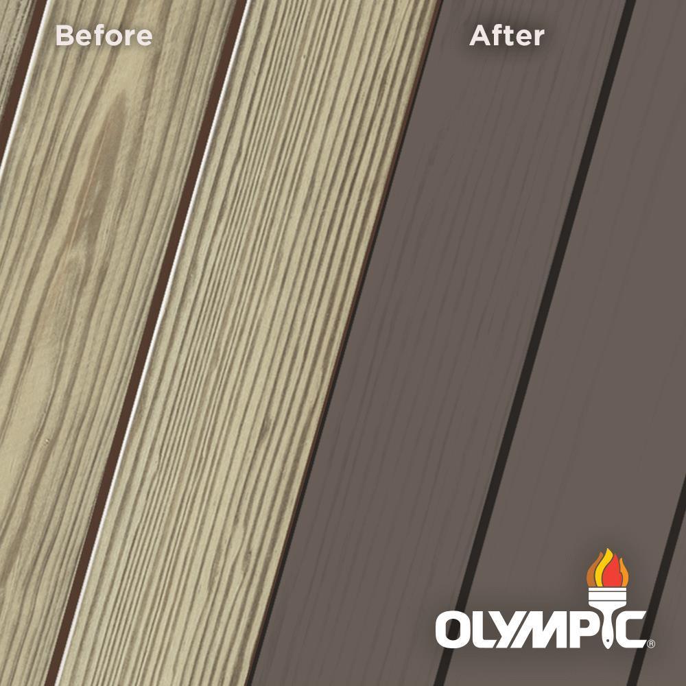 Olympic Maximum 5 gal. Oxford Brown Solid Color Exterior Stain and Sealant in One - Super Arbor