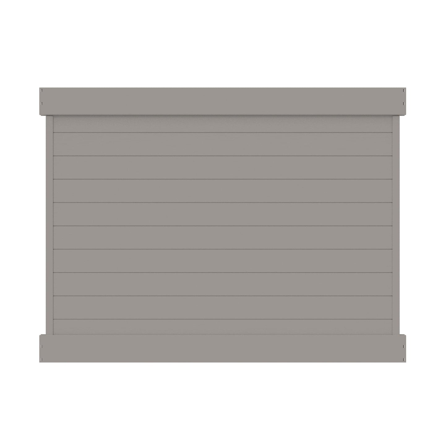 Freedom Barington 6-ft H x 8-ft W Gray Privacy Vinyl Flat-top Fence Panel (Unassembled)