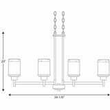 Progress Lighting Alexa 4-Light Antique Bronze Transitional Chandelier