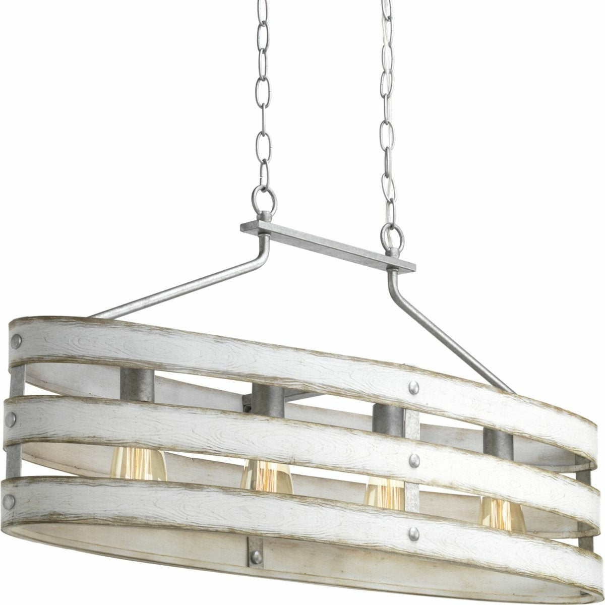 Progress Lighting Gulliver 4-Light White Coastal Chandelier