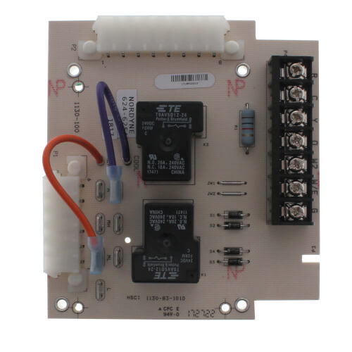 Nordyne 624625R control board - front view (Product Type: Circuit Board)