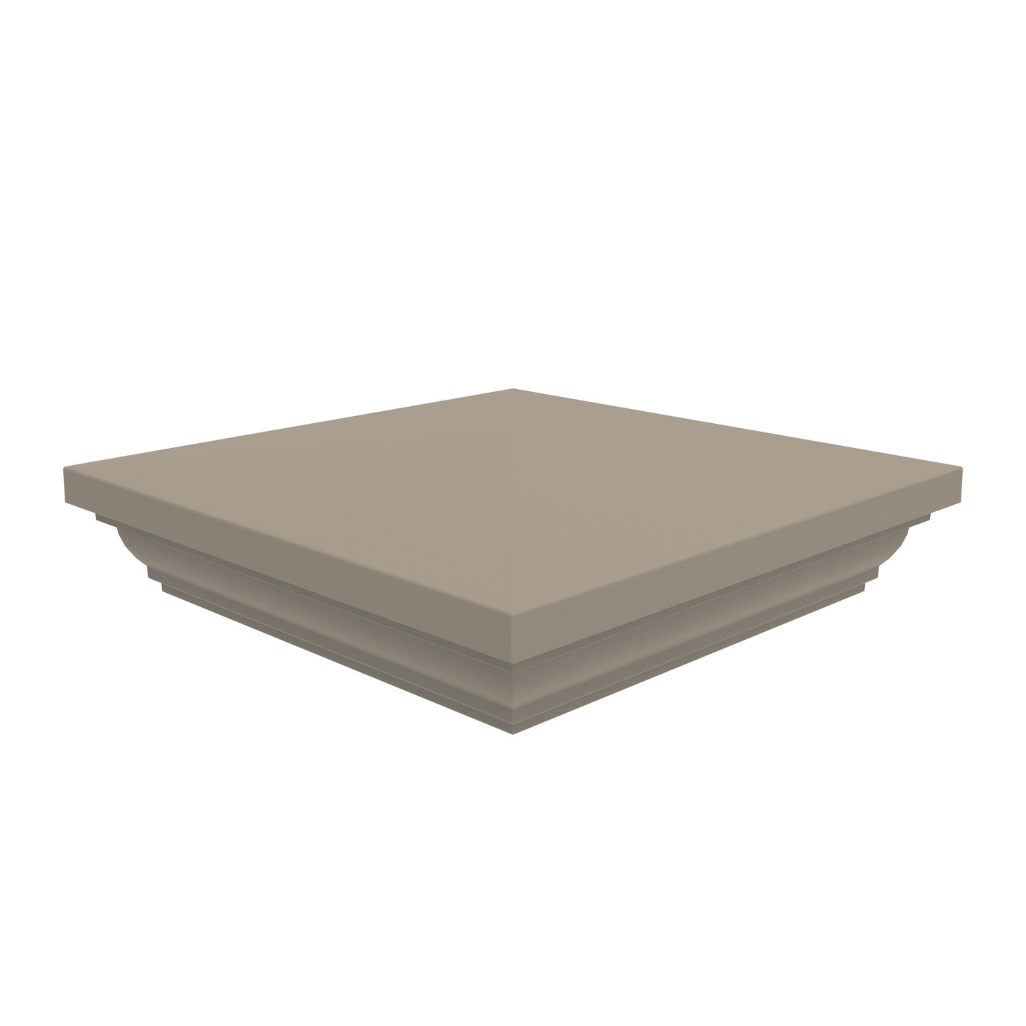 Freedom 5-in W x 5-in L Clay Vinyl Fence Post Top- Fits Common Post Measurement: 5-in x 5-in