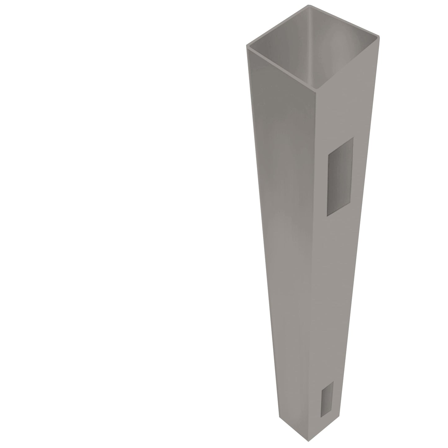 Freedom Lennox/Keswick 7-ft H x 5-in W Gray Vinyl End/Gate Fence Post (Assembled)