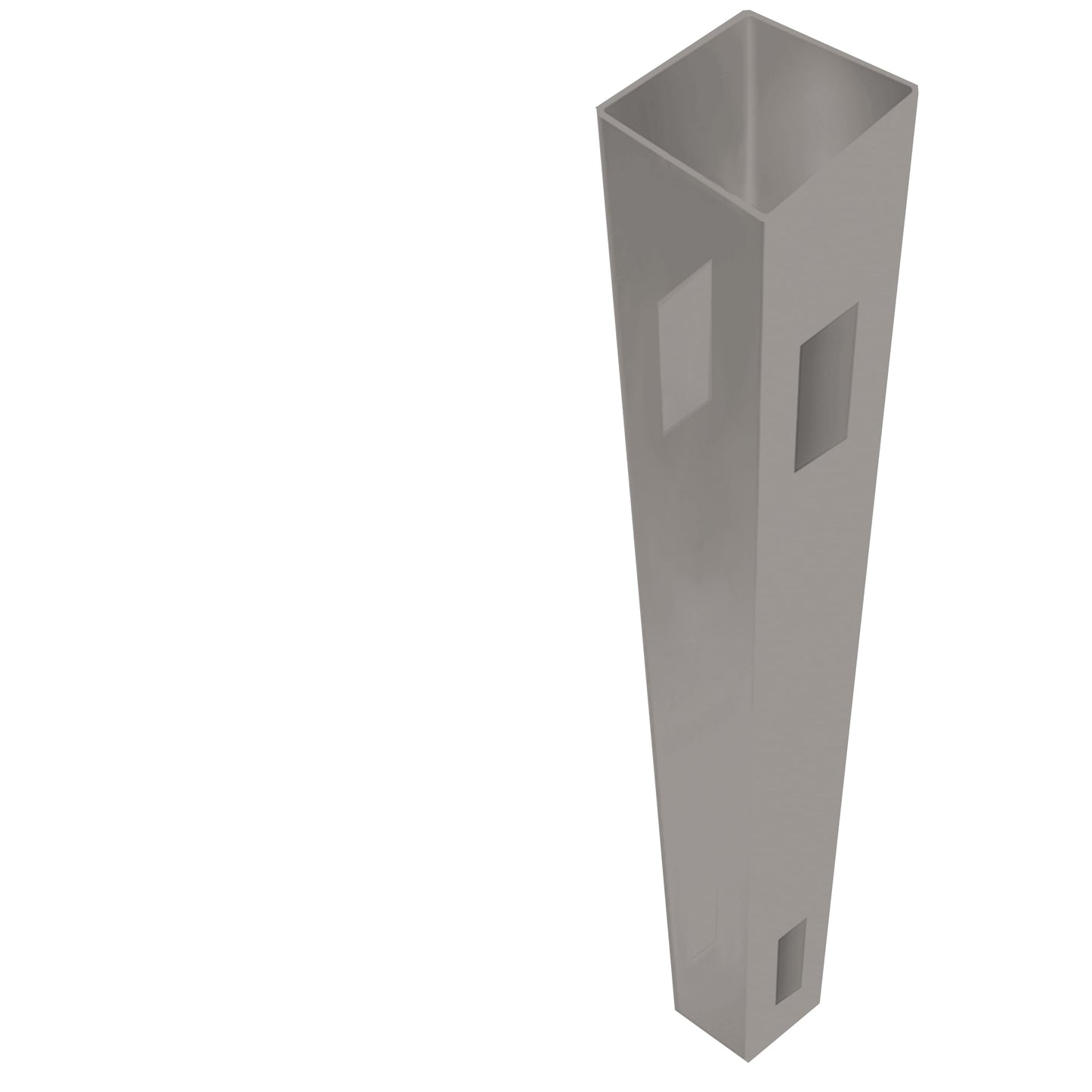 Freedom Lennox/Keswick 7-ft H x 5-in W Grray Vinyl Line Fence Post (Assembled)