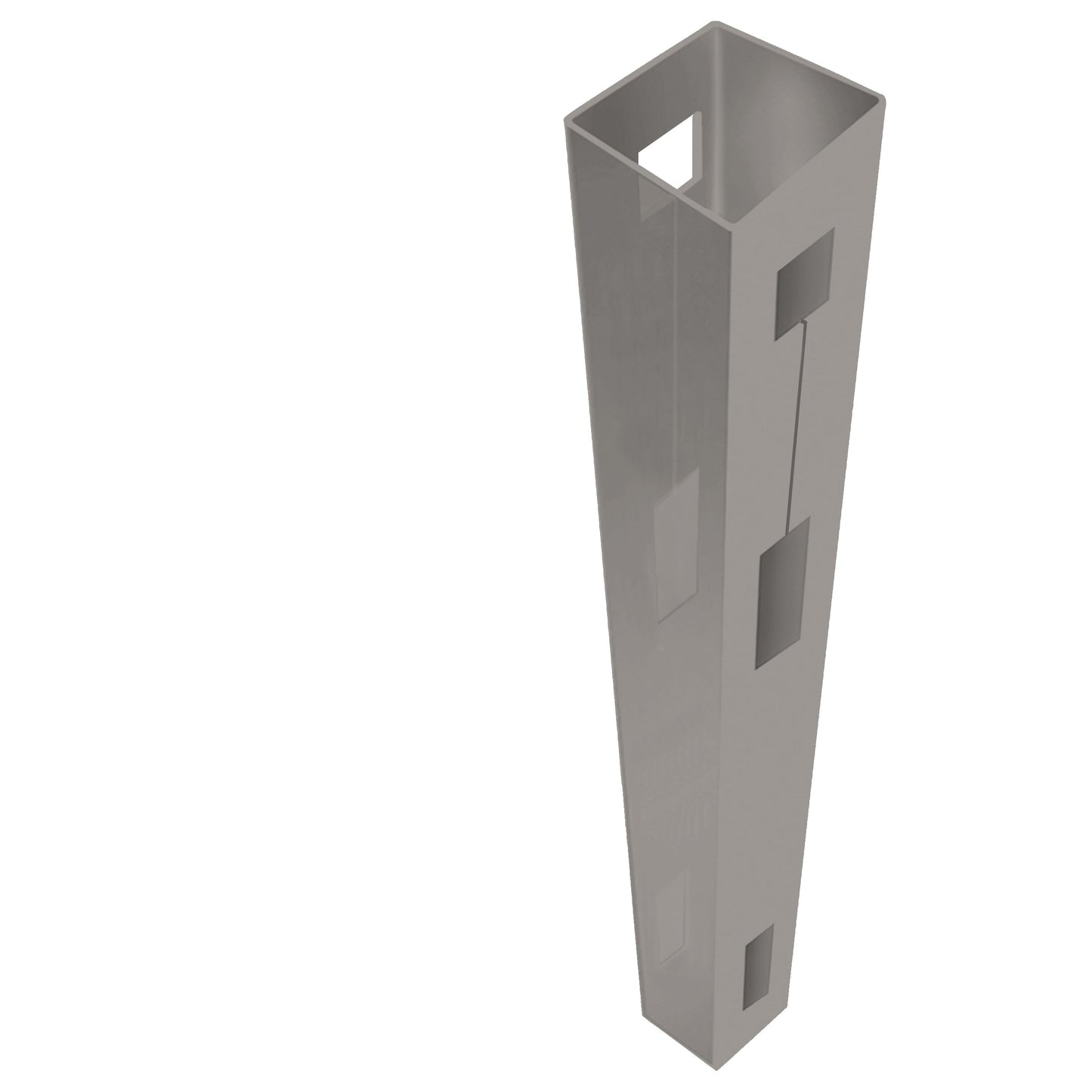 Freedom Newbeck Boardwalk/Barington Boardwalk 9-ft H x 5-in W Gray Vinyl Line Fence Post (Assembled)