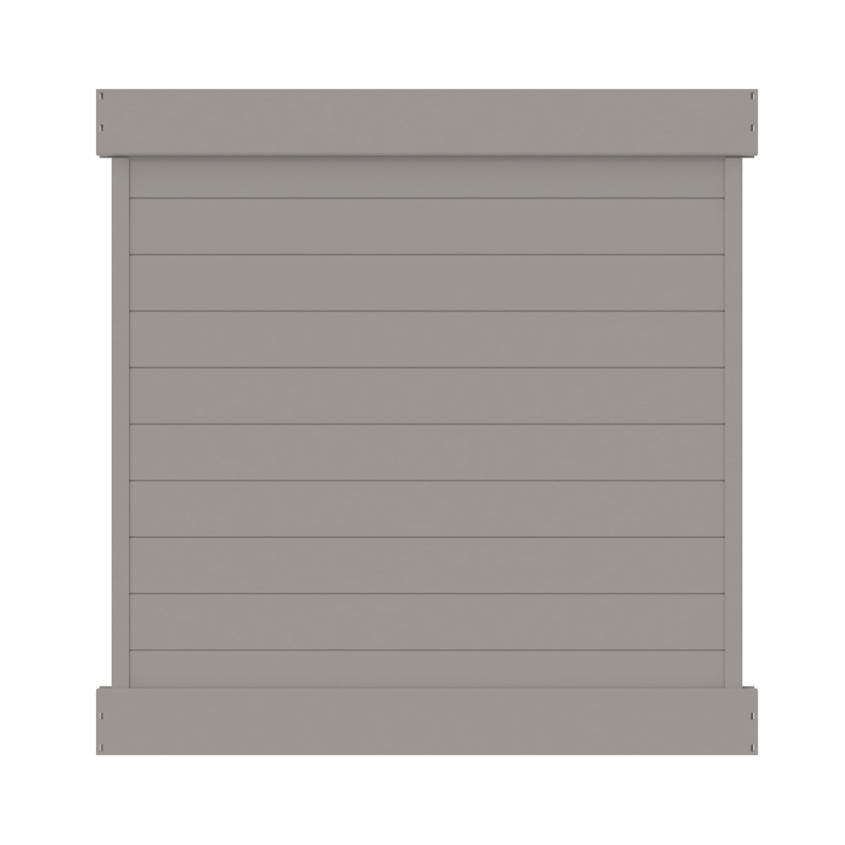 Freedom Newbeck 6-ft H x 6-ft W Gray Privacy Vinyl Flat-top Fence Panel (Unassembled)