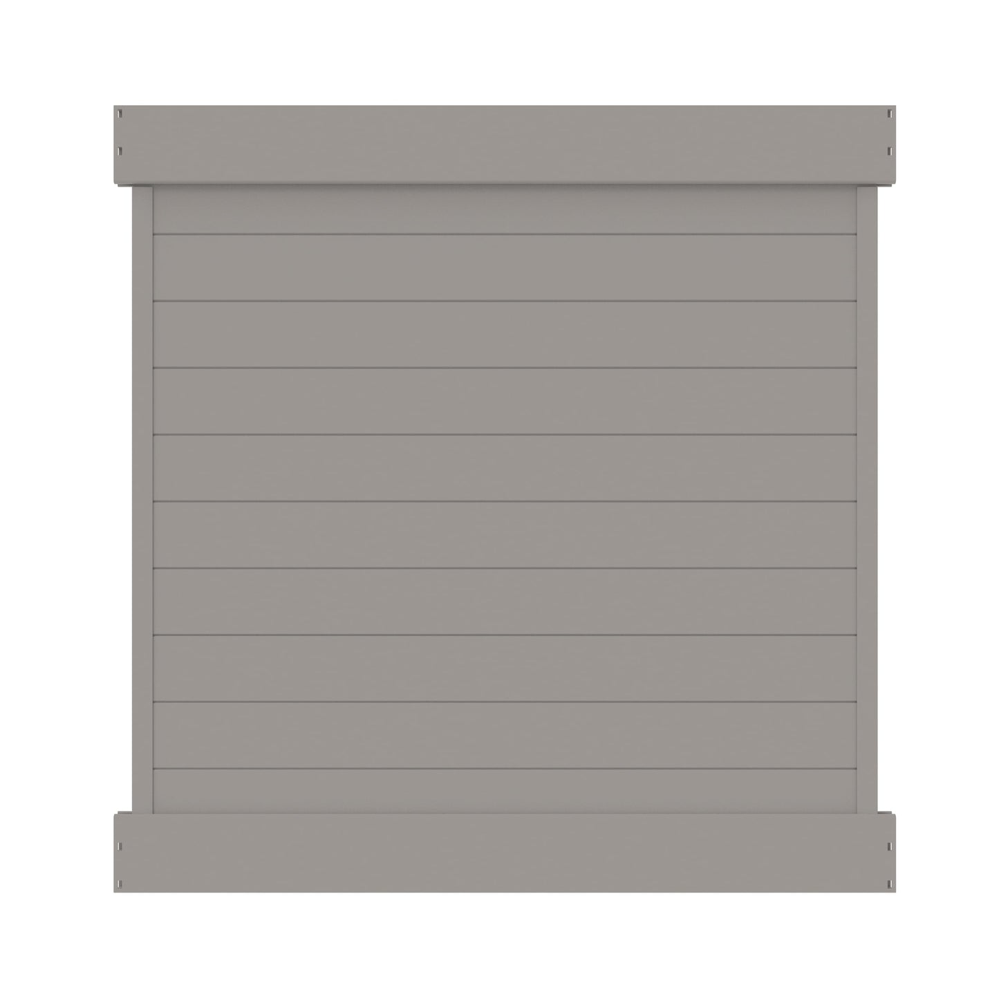 Freedom Newbeck 6-ft H x 6-ft W Gray Privacy Vinyl Flat-top Fence Panel (Unassembled)