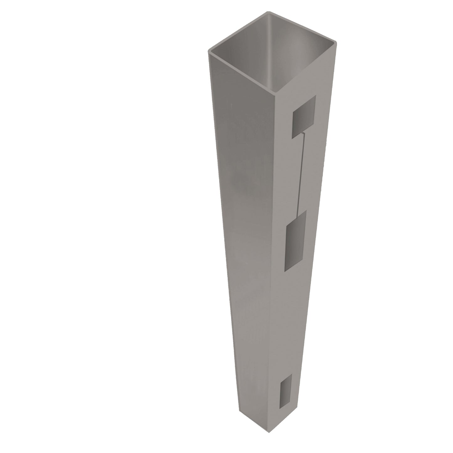 Freedom Newbeck 9-ft H x 5-in W Gray Vinyl End Fence Post (Assembled)