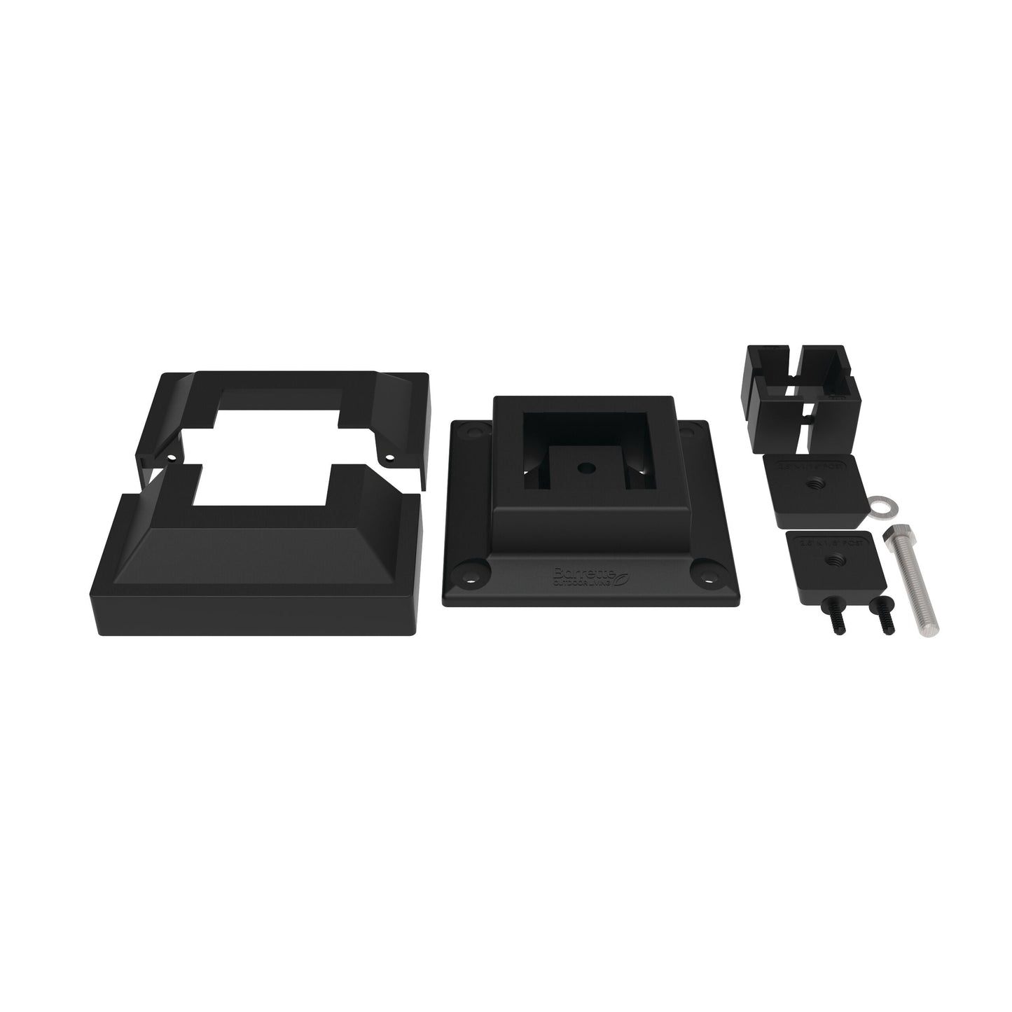 Freedom 6-in Black Metal Surface Mount For Metal Fence