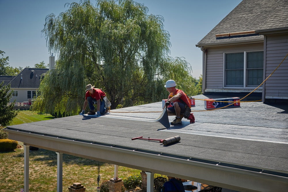 GAF Liberty Cap Sheet, Self-Adhering Roll Roofing, Slate, 3.28-ft W x 34-ft L, 100-sq ft