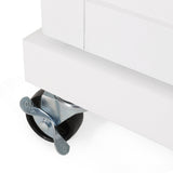 Best Selling Home Decor White Mdf Base with Mdf Top Rolling Kitchen Cart (18-in x 32-in x 34.5-in)